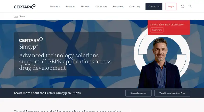 Simcyp Simulator's website