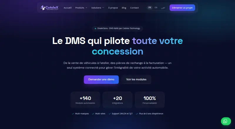 Cetelex DMS's website