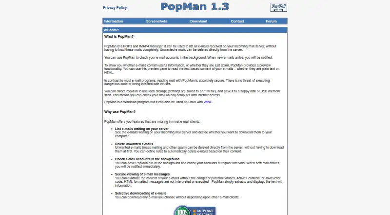 PopMan's website