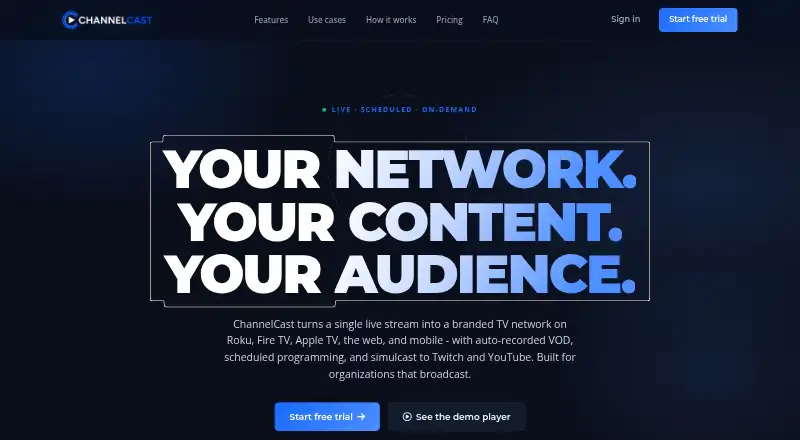 ChannelCast's website
