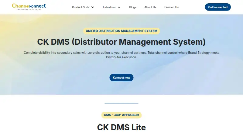 Channelkonnect CK DMS's website