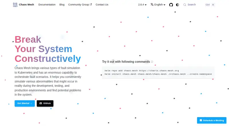 Chaos Mesh's website