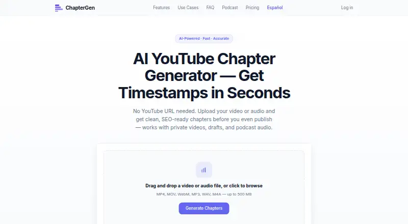 ChapterGen's website