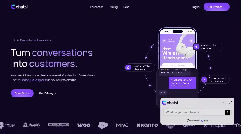 The Chatsi homepage