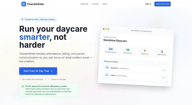CheckInKids's website