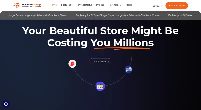 The CheckoutChamp homepage