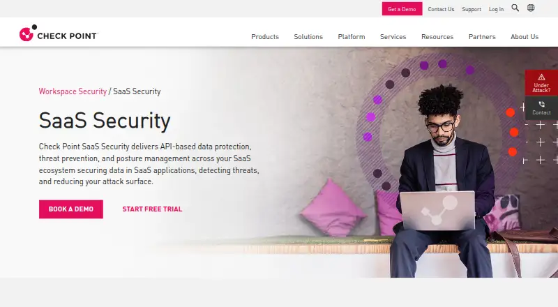 Check Point SaaS Security's website