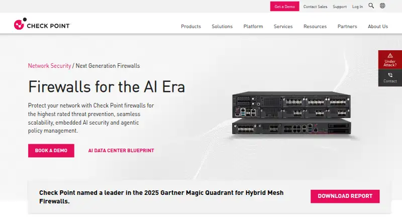 Check Point Quantum Security Gateway's website