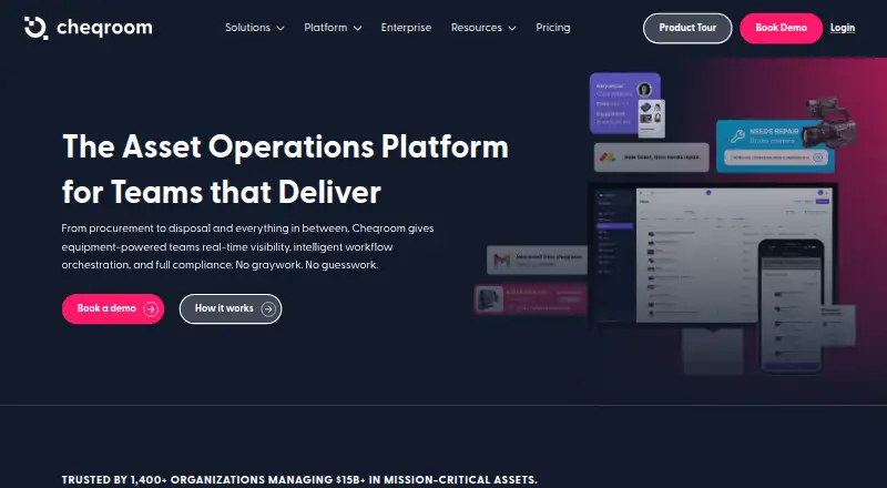 The Cheqroom homepage