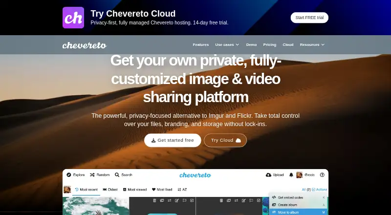 Chevereto's website