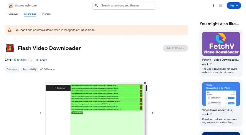 Flash Video Downloader's website