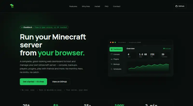 ChunkDeck's website