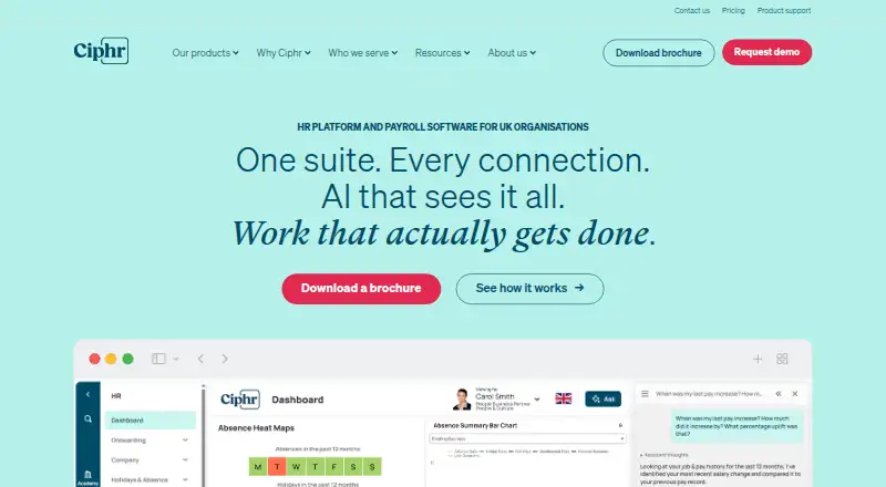 The Ciphr HR homepage