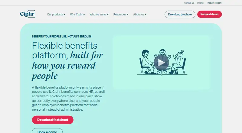 The Ciphr Benefits homepage