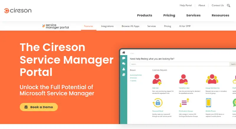 Cireson Service Manager's website