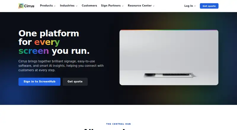 ScreenHub's website