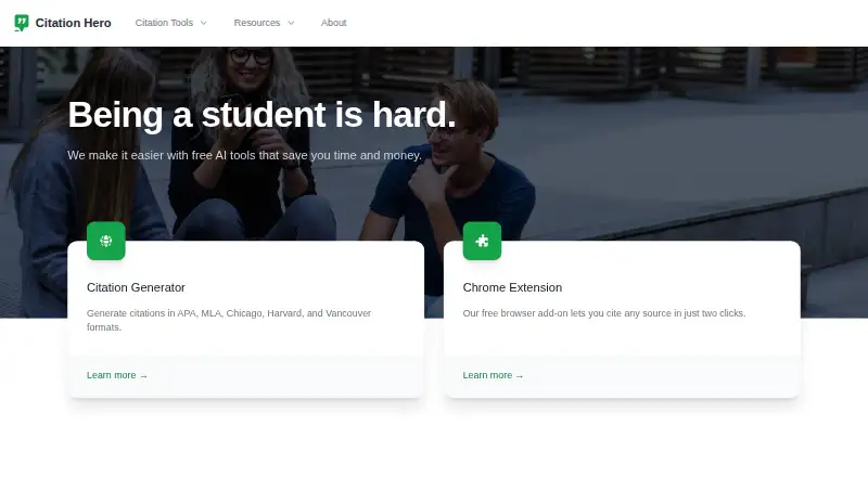 Citation Hero's website