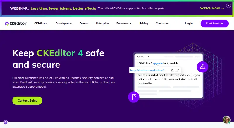 CKEditor 4's website