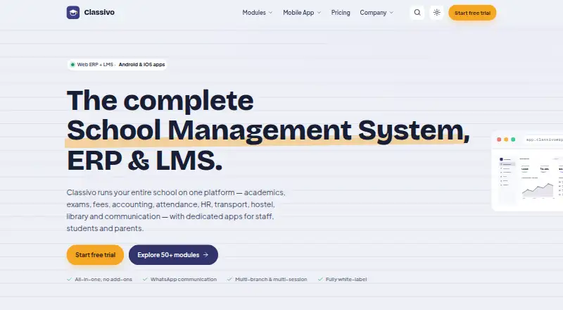 Classivo's website