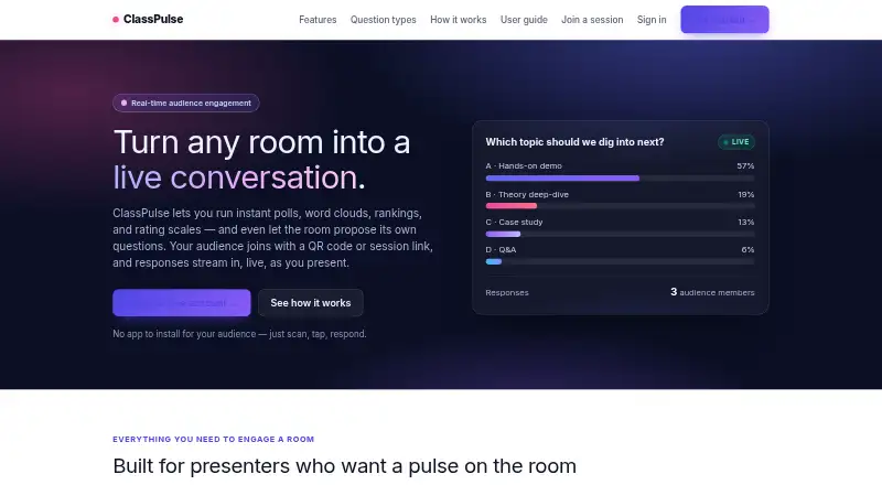 ClassPulse's website