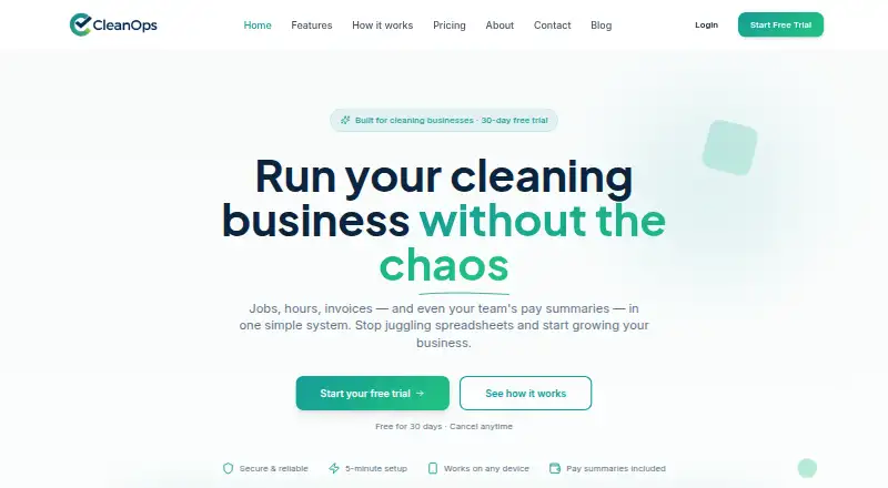 CleanOps's website