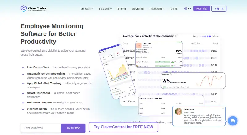 CleverControl's website