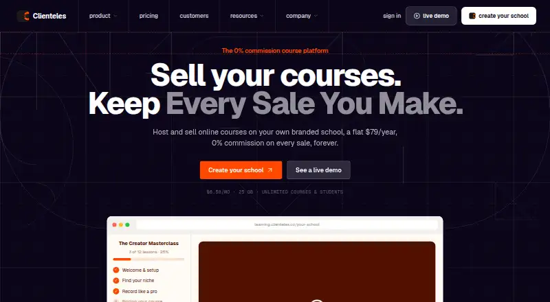Clienteles's website