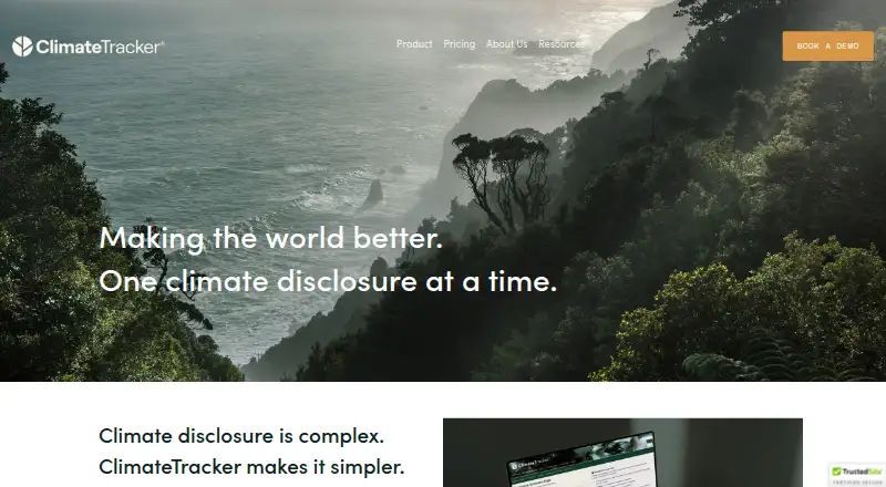 The ClimateTracker homepage