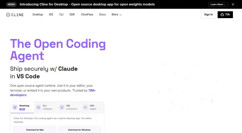 The Cline homepage