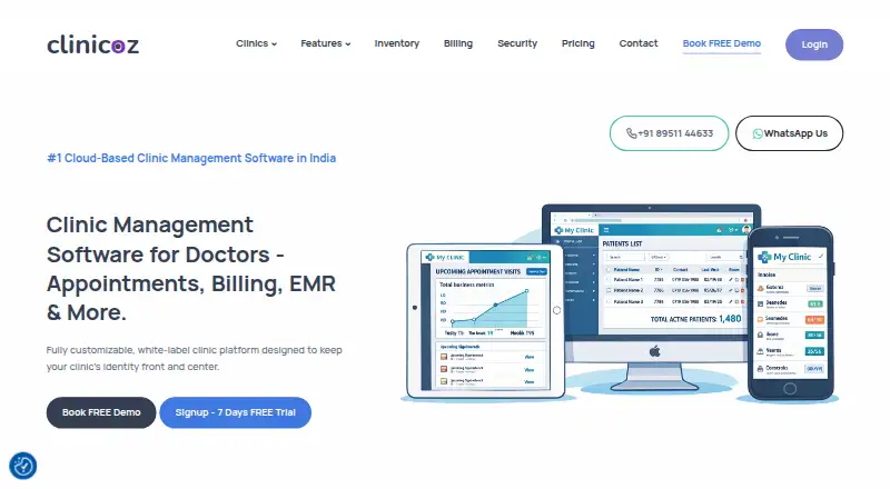 Clinicoz's website