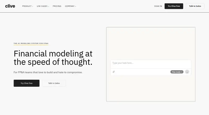 The Clive homepage