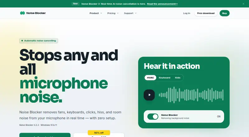 Noise Blocker's website
