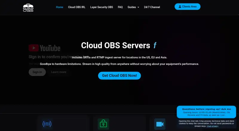 Cloud-OBS's website