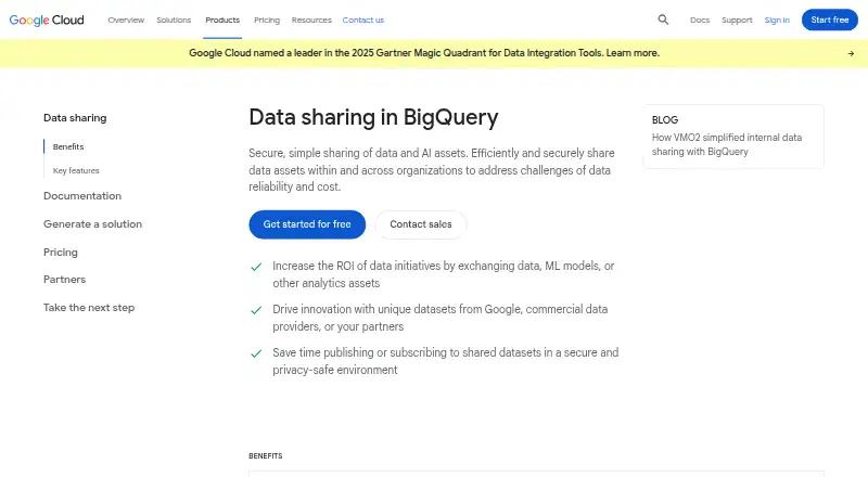 BigQuery sharing's website