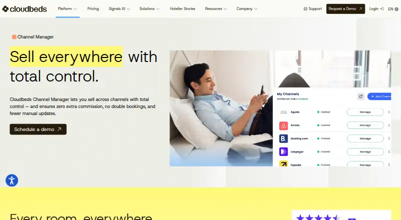 Cloudbeds Channel Manager's website