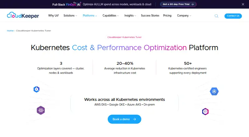 CloudKeeper Kubernetes Tuner's website