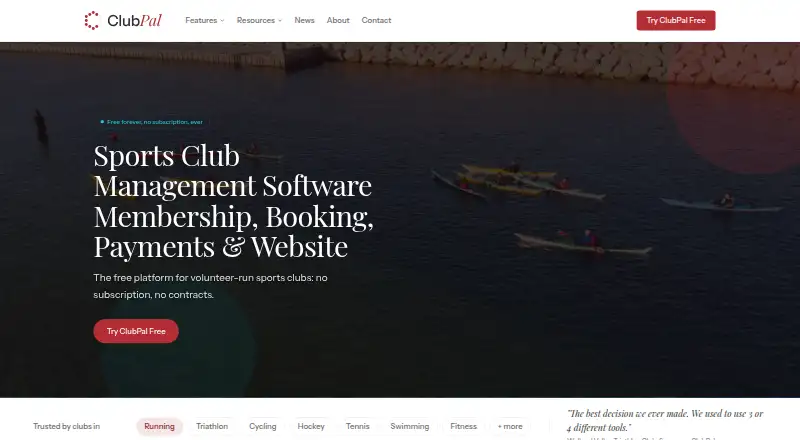 ClubPal's website