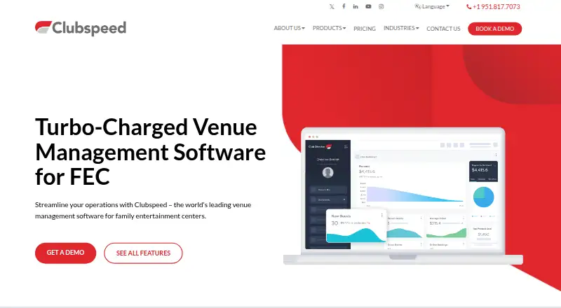 Clubspeed's website