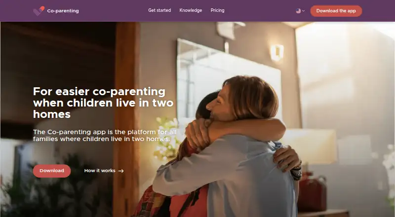 Co-parenting App's website