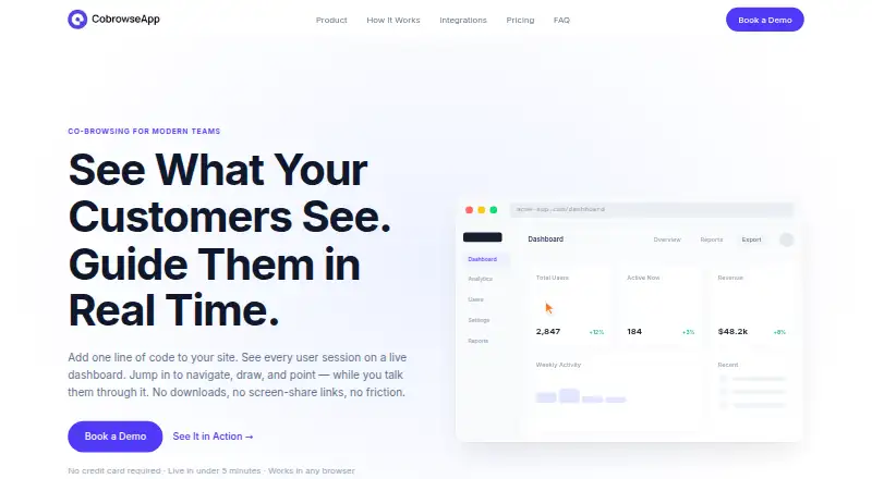 CobrowseApp's website