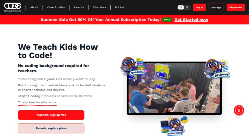 CodeAlgo Academy's website