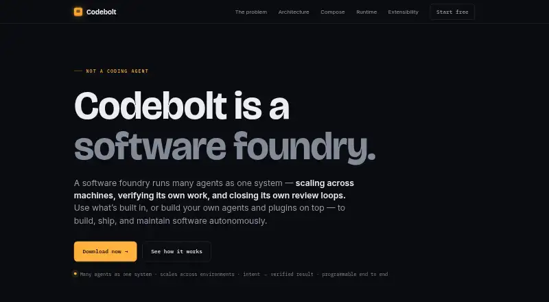Codebolt's website