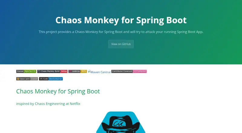 Chaos Monkey for Spring Boot's website