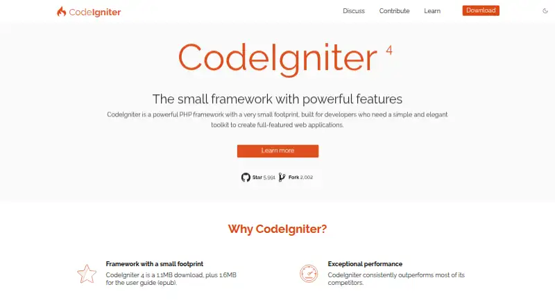 CodeIgniter's website