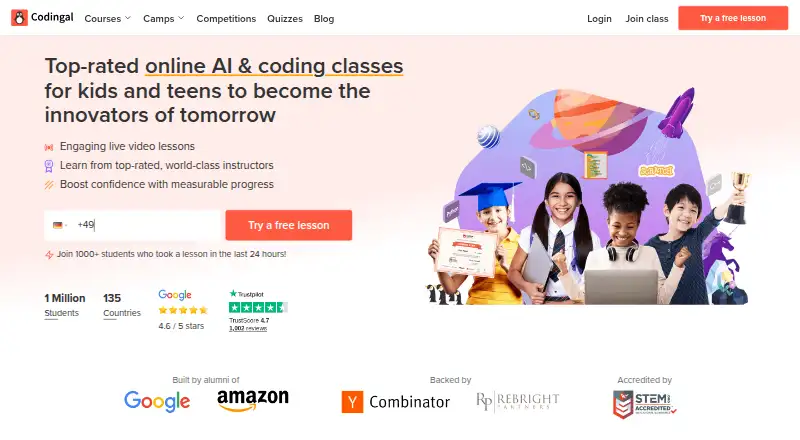 Codingal's website