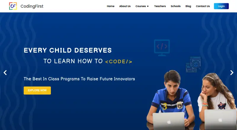 Coding First's website