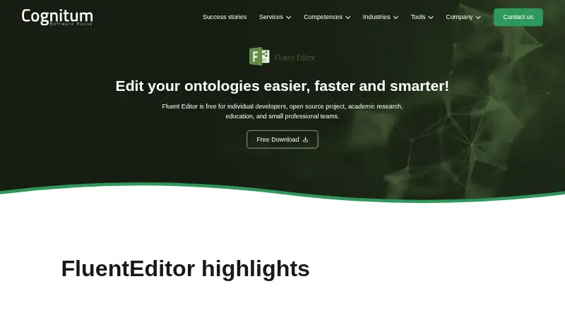 Fluent Editor's website