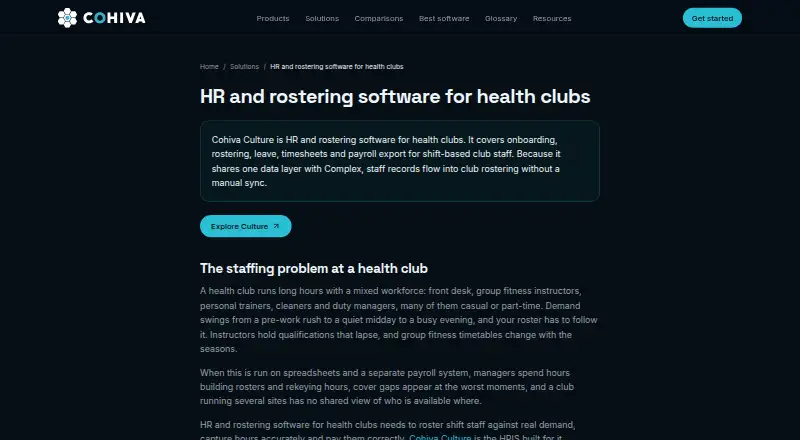 Cohiva Culture's website
