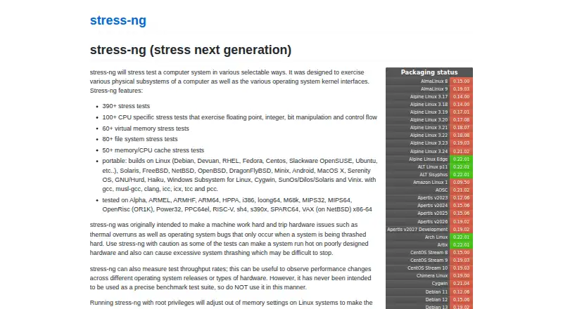 stress-ng's website