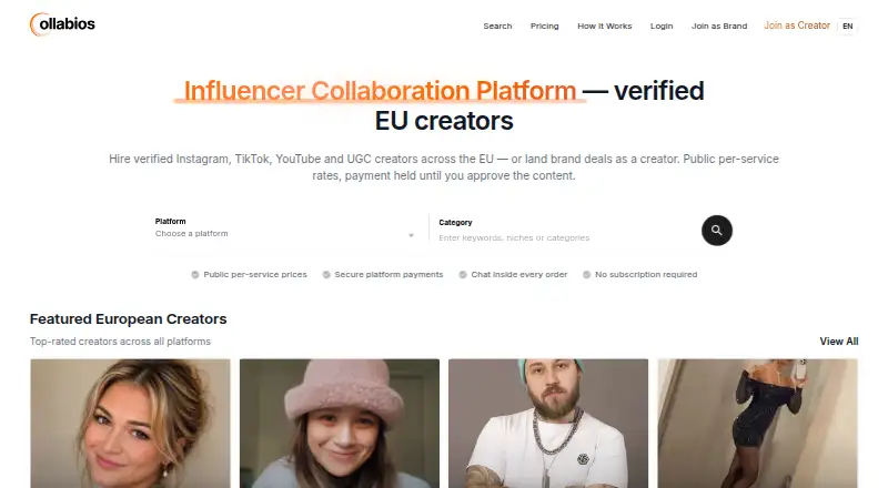 The Collabios homepage